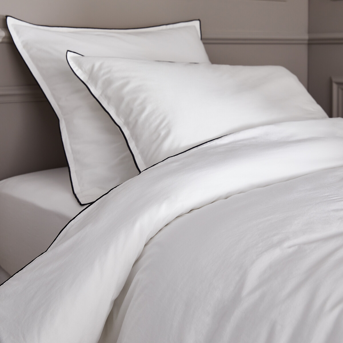 Housse de couette enfant voile de coton bio, Gypse blanc optique, AM.PM