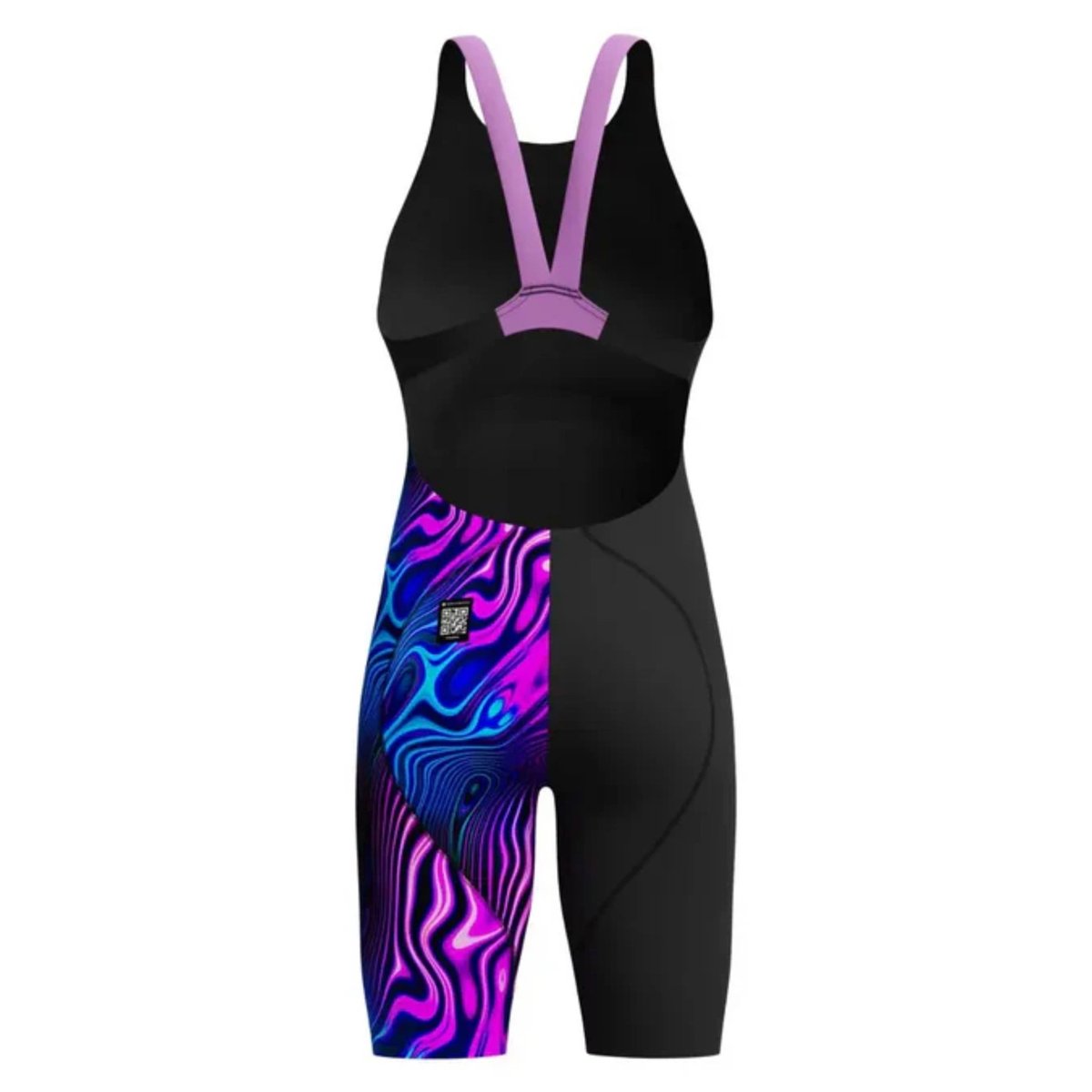 Maillot de bain 1 pièce long motif/style imprimé LZR IGNITE noir, SPEEDO