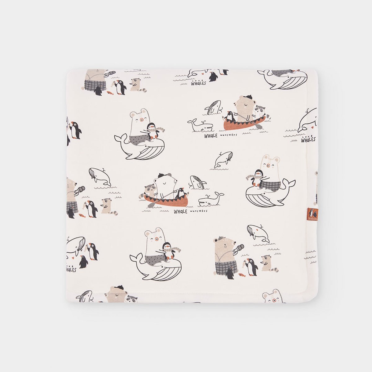 Couverture bébé molleton imprimé animaux marins multicolore, BOBOLI