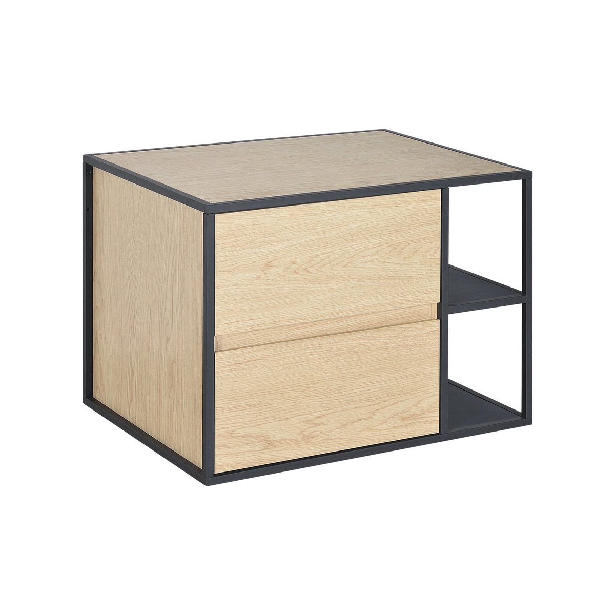 Meuble simple vasque 70 cm EDISSON décor chêne, MOB IN