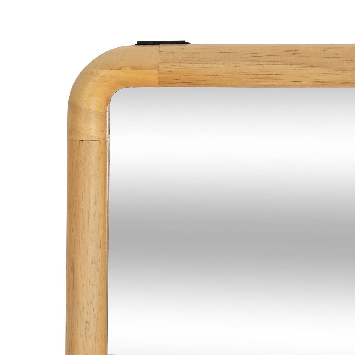 Miroir rectangulaire 116x35cm cadre bois d'hévéa KIM marron, ATMOSPHERA
