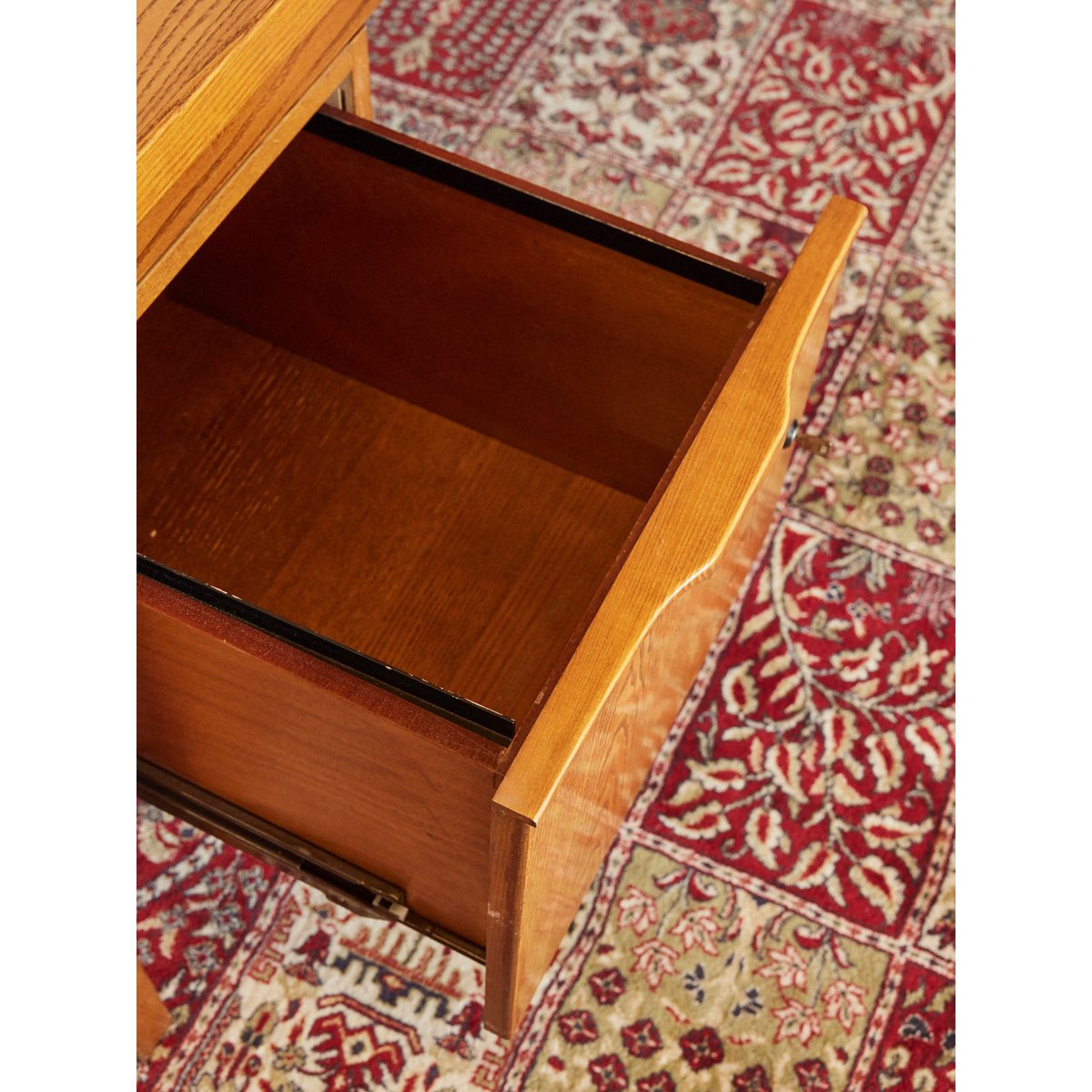 Bureau en chêne scandinave Yvan N°542 - Bon état bois clair, DEBONGOUT