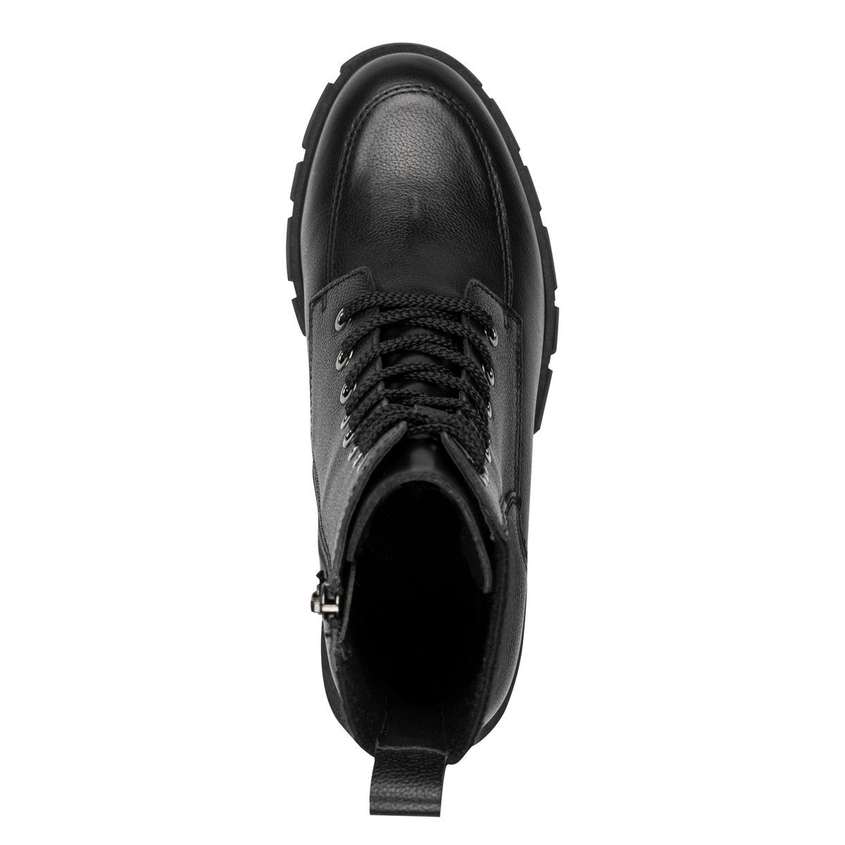 Bottine en cuir noir cuir, TAMARIS