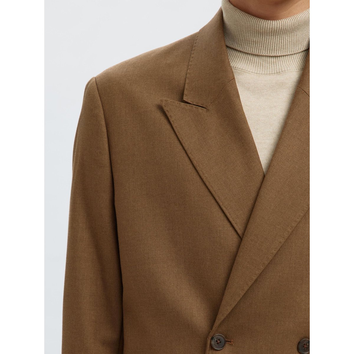 Blazer À Double Boutonnage cognac, SELECTED