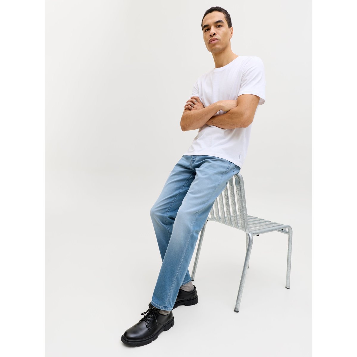 Jean Coupe Tapered blue denim, JACK & JONES