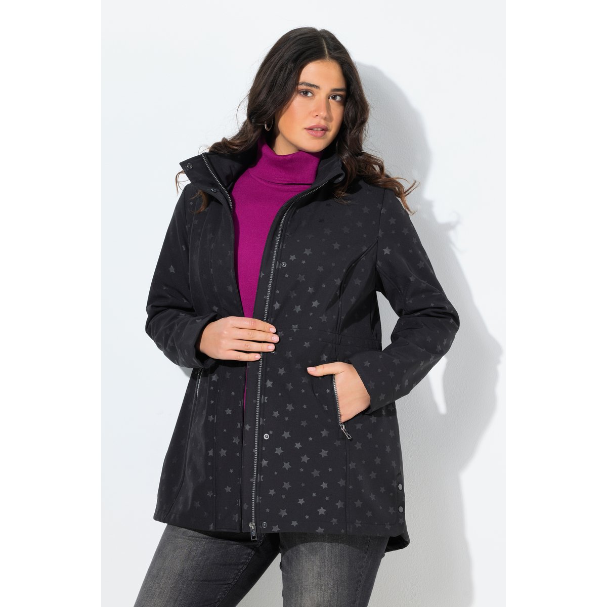 Veste softshell HYPRAR, imperméable noir, ULLA POPKEN