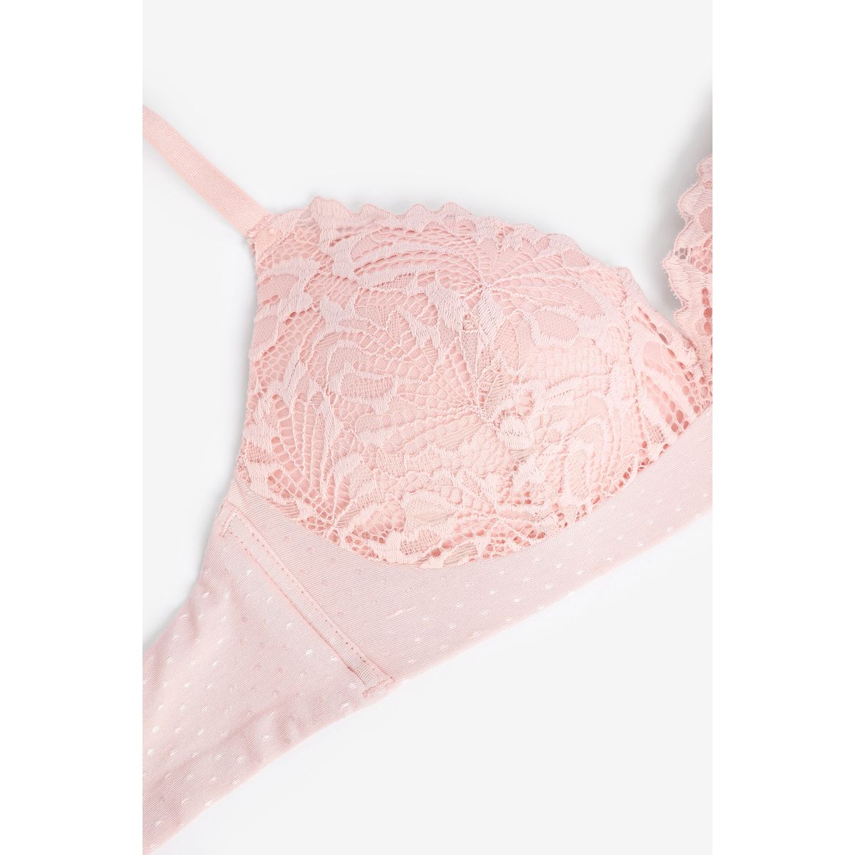 Soutien-gorge en dentelle confortable rose pâle, NEXT