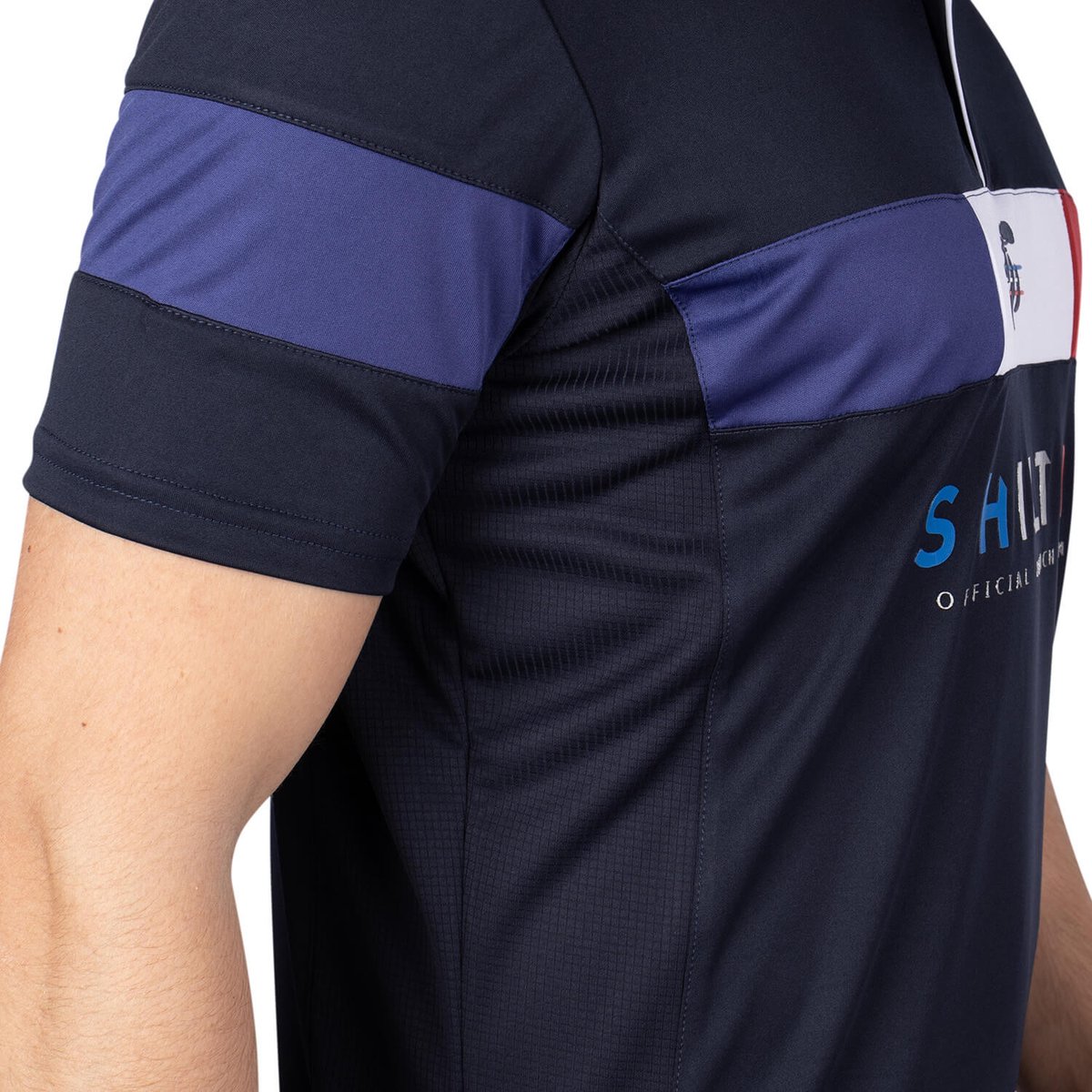 Polo tricolore Shilton navy x blanc, SHILTON