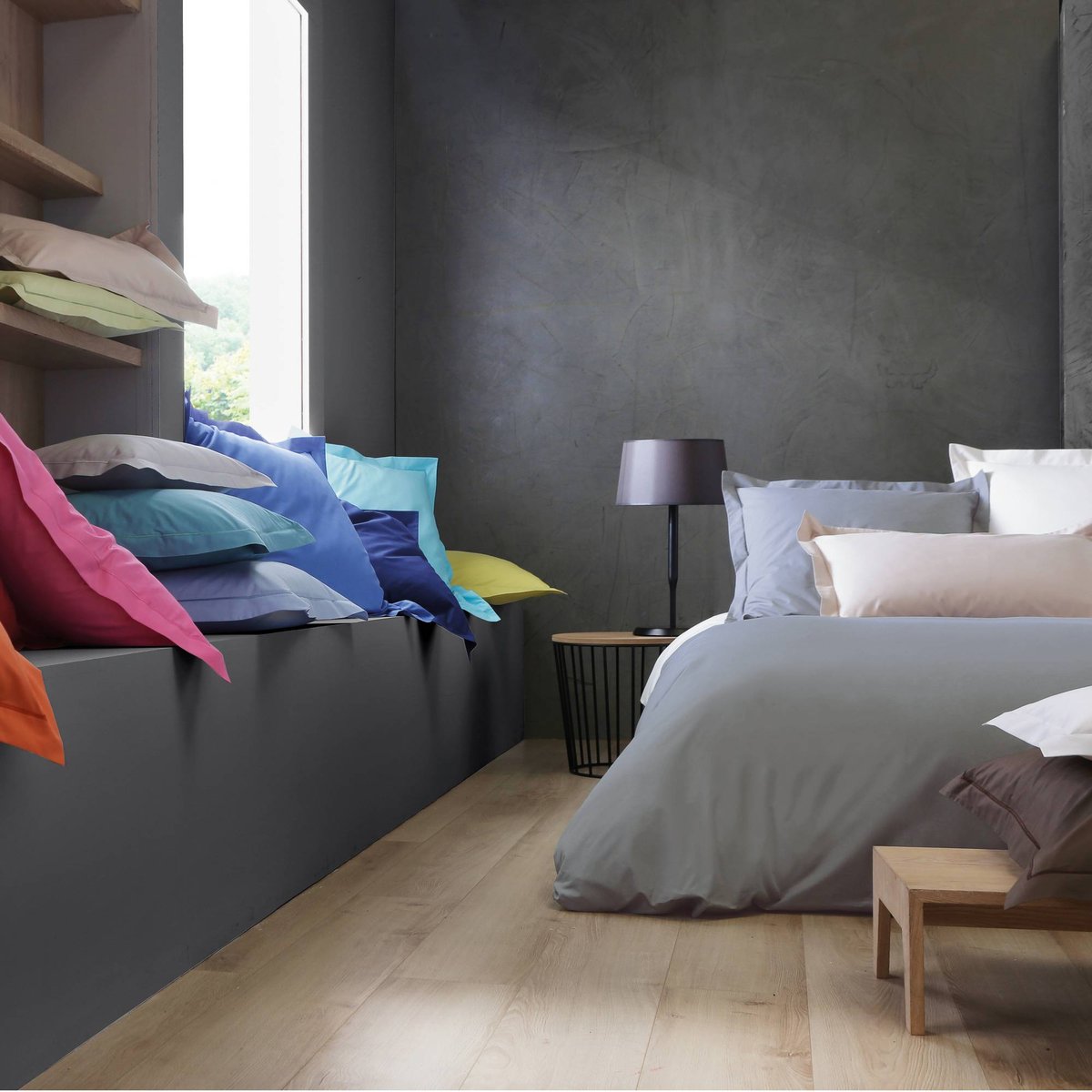 Drap Percale - EASY platine, BLANC DES VOSGES