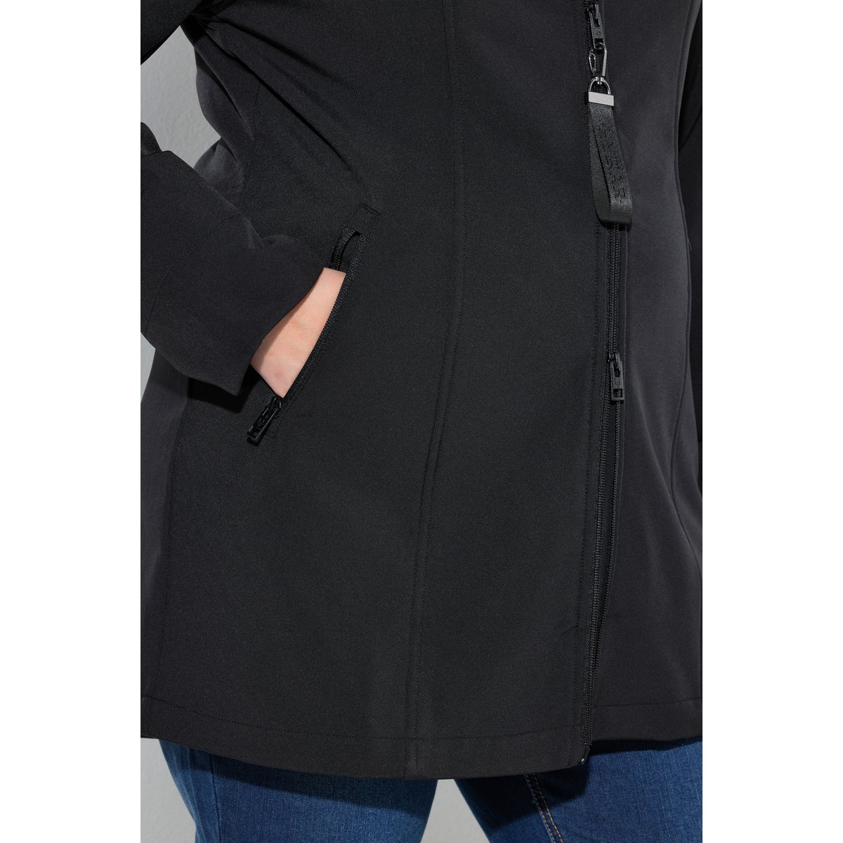Veste Softshell HYPRAR déperlante noir, ULLA POPKEN