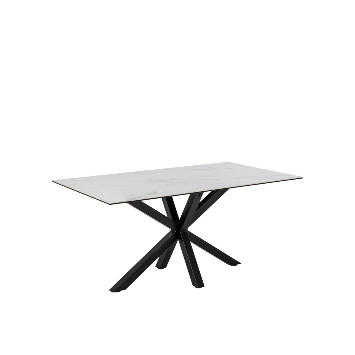 Table de salle à manger rectangulaire en céramique 6 places L160 - NEIVA blanc marbre, HELLIN, DEPUIS 1862