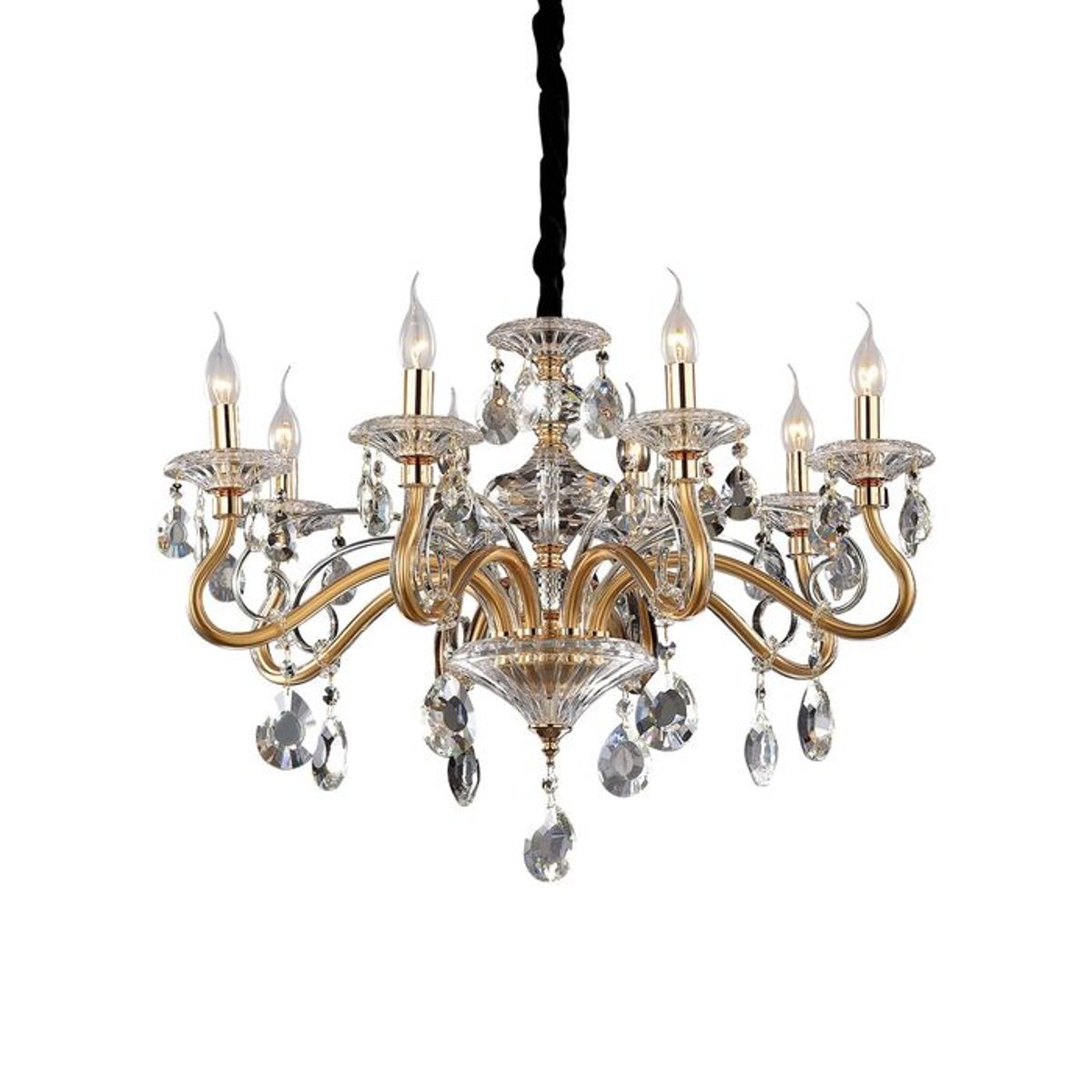 Lustre NEGRESCO doré, IDEAL LUX