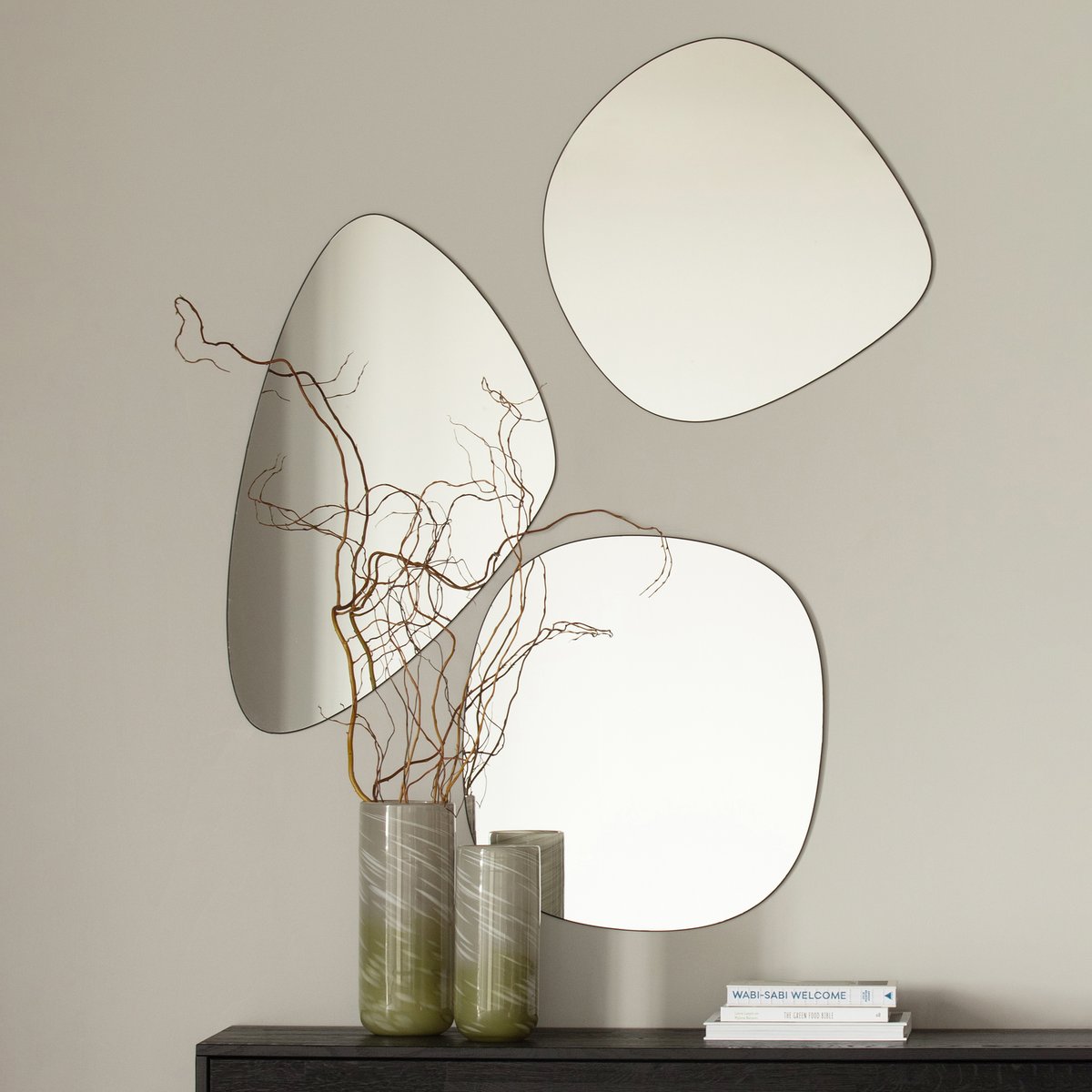 Miroir en métal PHILOU noir, WOOOD