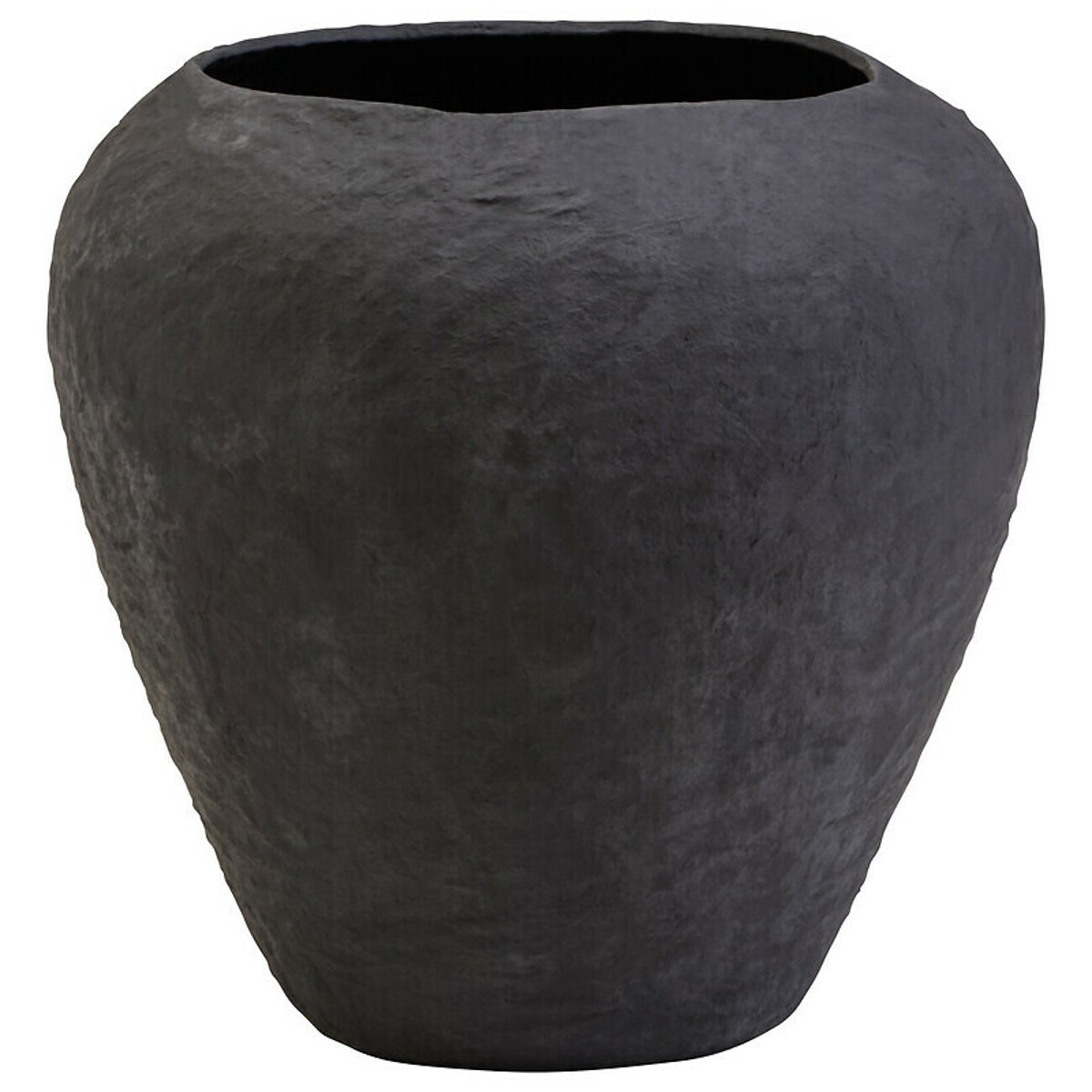 Large Cotton Mache Planter in Black black, FIFTY FIVE SOUTH