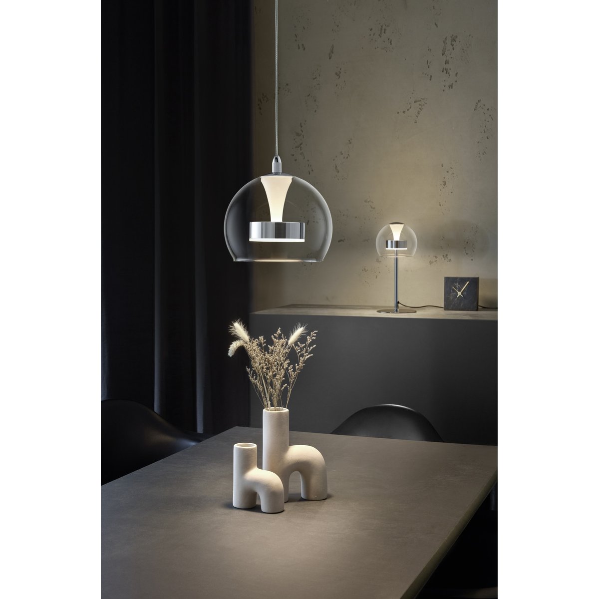 Suspension en verre design, D.20 , FLYNT transparent, TRIO