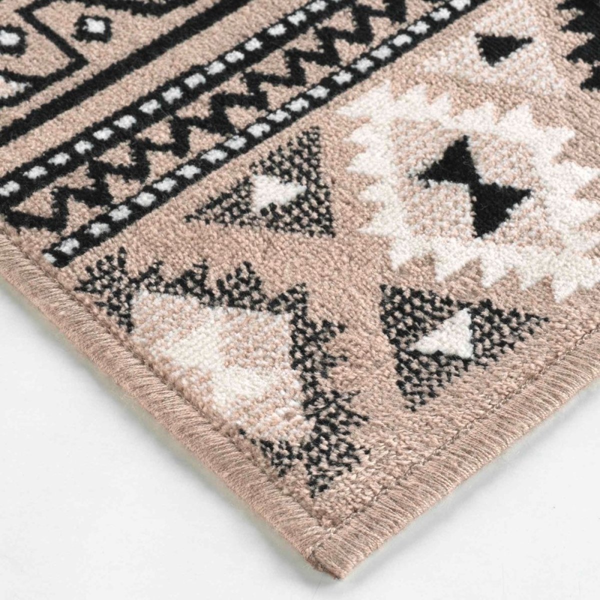 Tapis Rectangulaire 68x110  Tissé Sakari Taupe multicolore, DECORATIE