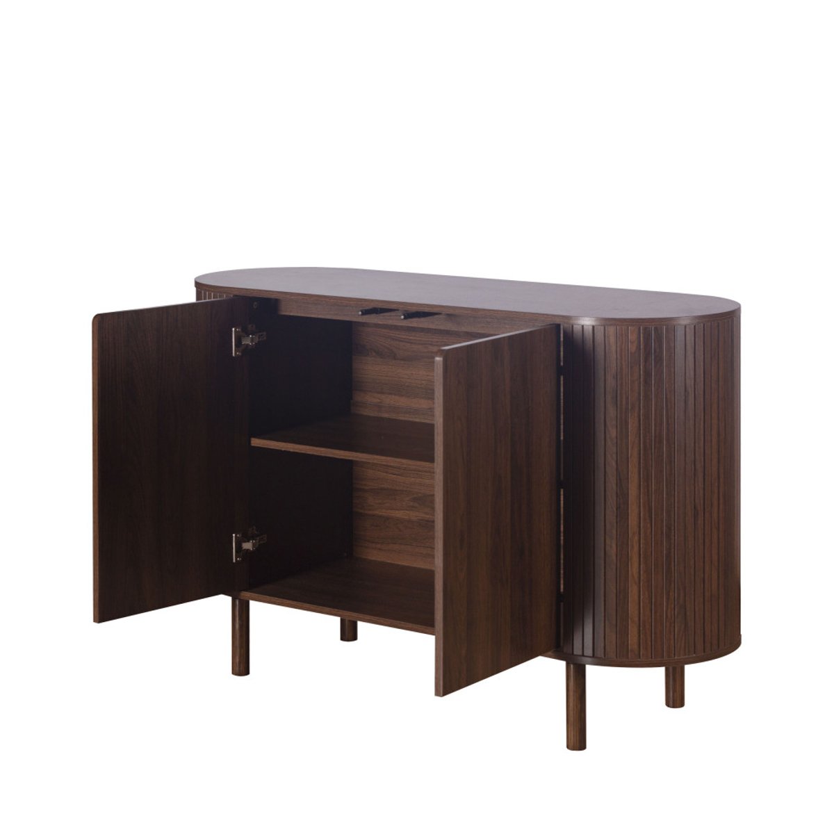 Buffet 2 portes en bois L 120 cm- ALMA bois foncé, DRAWER