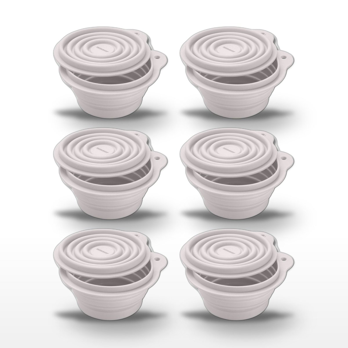 Lot de 6 lunch boxes 1,2 L avec 6 ustensiles de cuisine STORAGE blanc, FACKELMANN