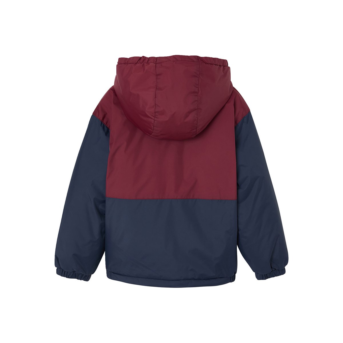 Blouson à capuche bordeaux, VERTBAUDET