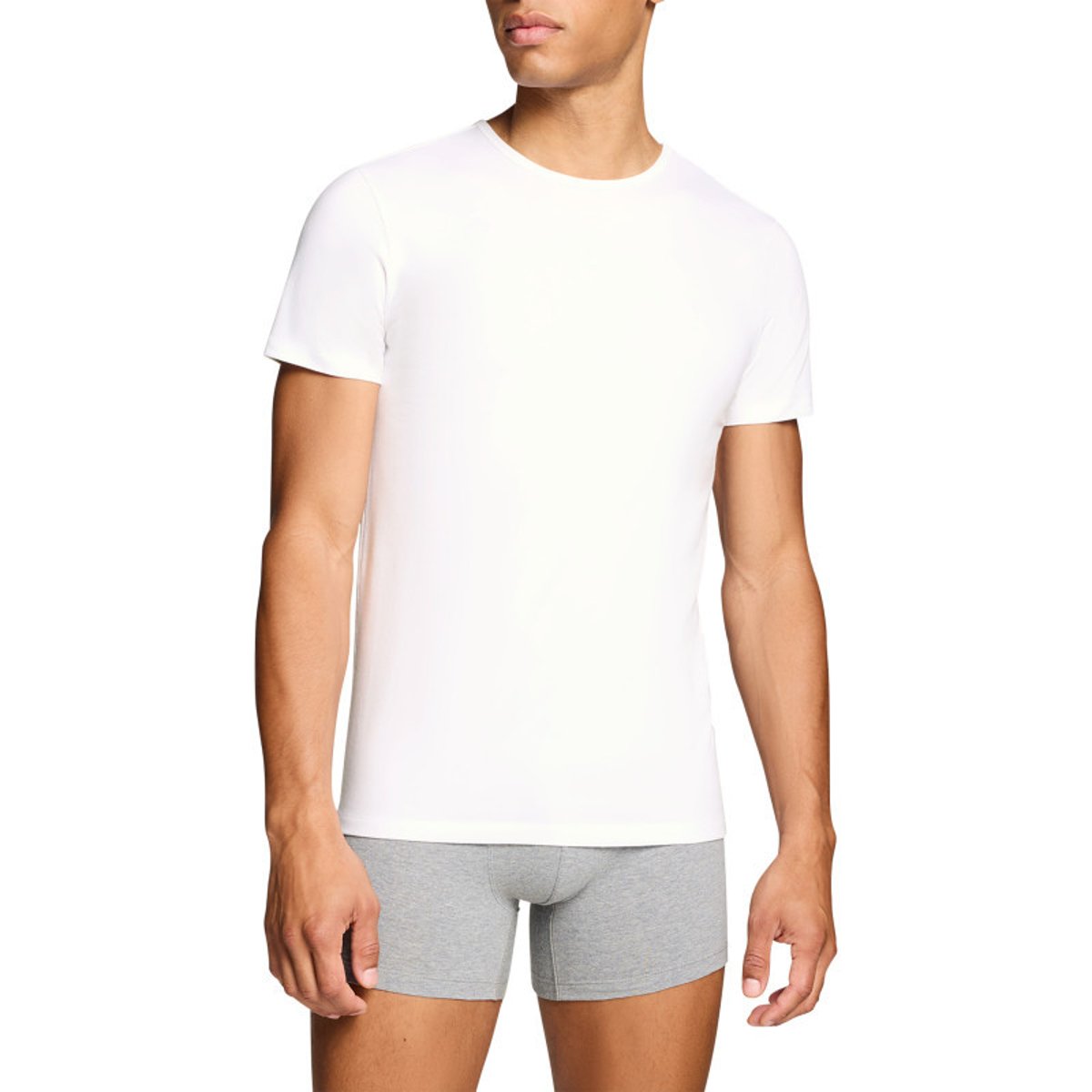 Lot de 2 t-shirts en coton blancs à coupe droite et cols ronds blanc, LEVI'S