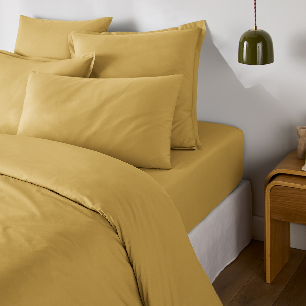 Housse de couette en percale de coton, 80 fils, Scenario absinthe, LA REDOUTE INTERIEURS