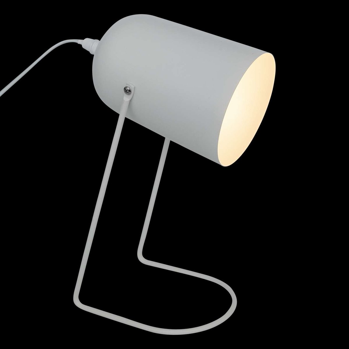 Lampe à poser en métal effet projecteur FARO blanc, ATMOSPHERA
