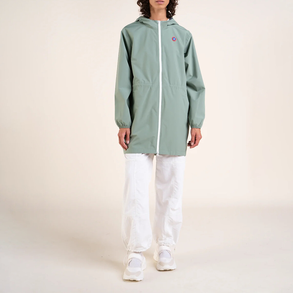 Halblange Regenjacke Amelot, Reissverschluss hellgrün, FLOTTE