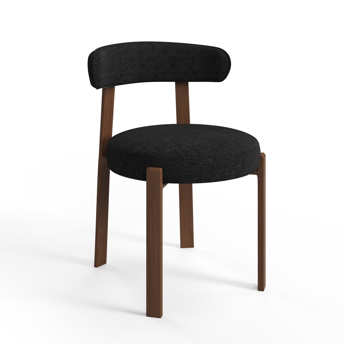 Lot de 2 chaises en velours chenillé JUNA noir, SIA HOME