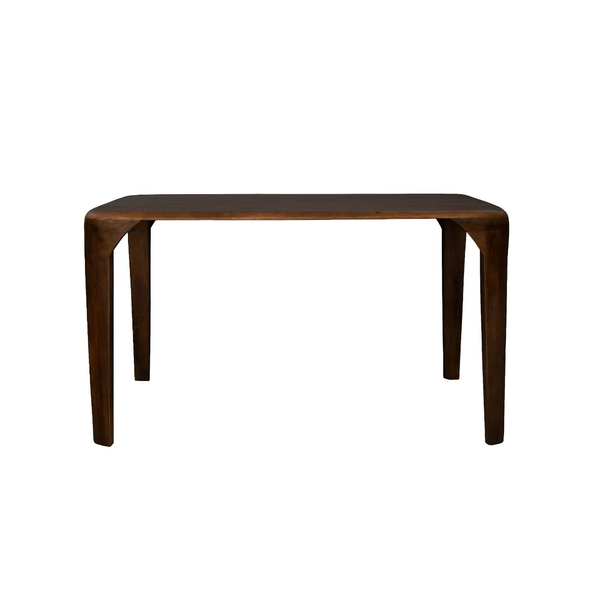 Table à manger carrée en bois de manguier MAORA bois foncé, MADE IN MEUBLES