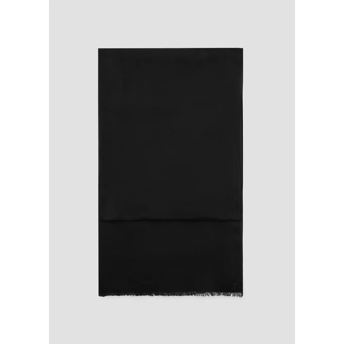 Foulard bords effilochés noir, MANGO