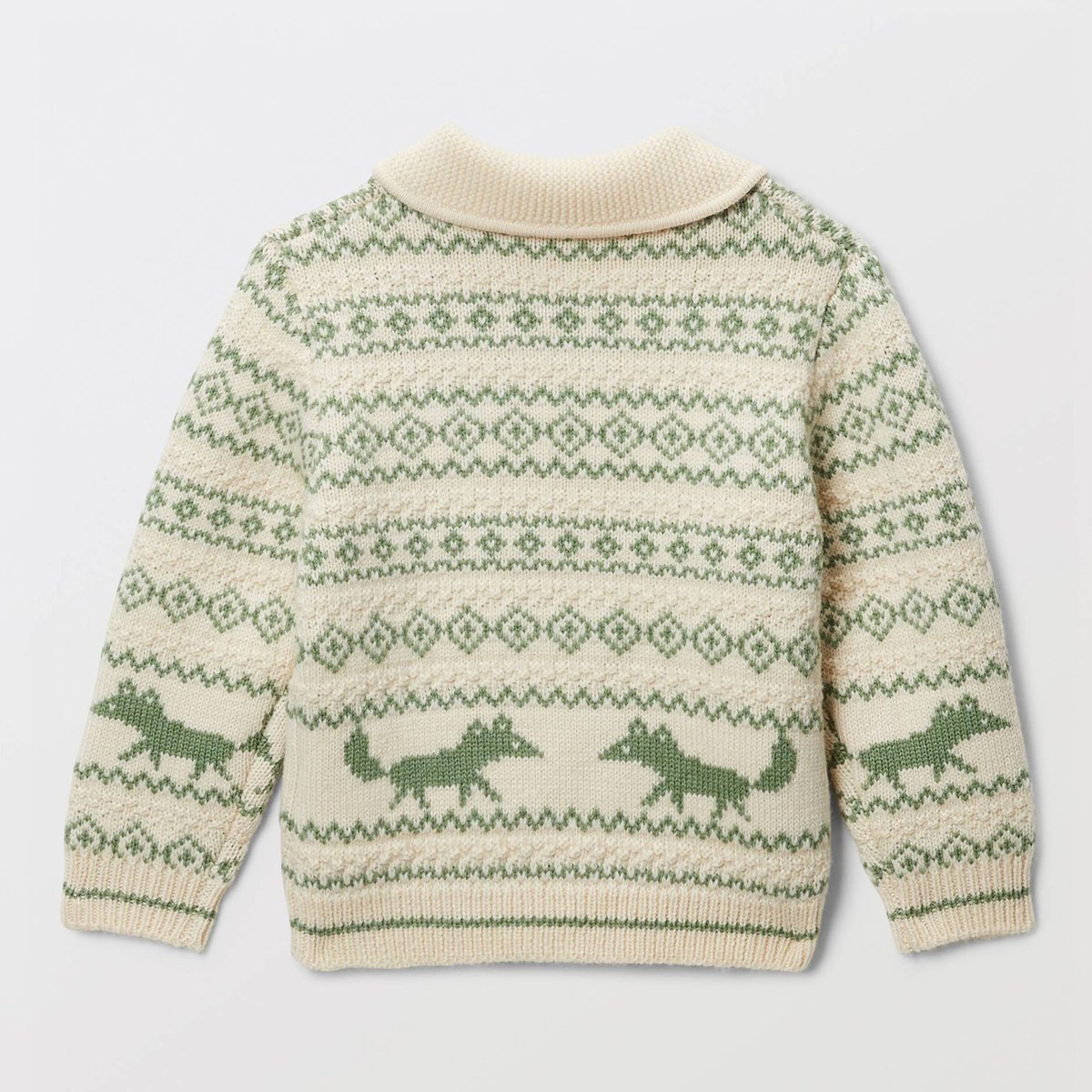 Cardigan tricot jacquard imprimé euphorbe, BOUT'CHOU