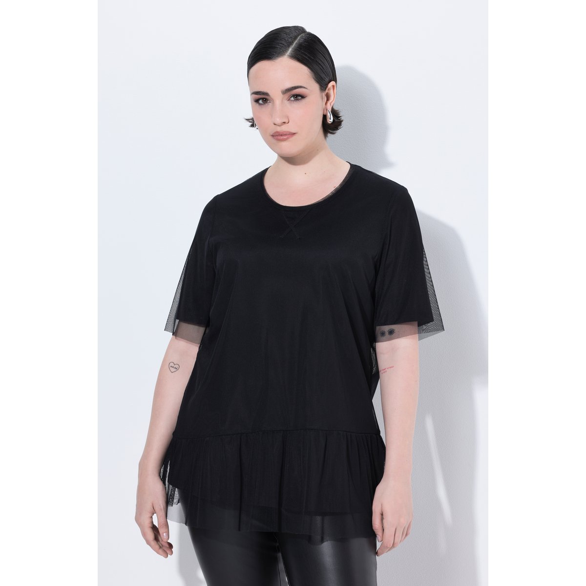 T-shirt doublé noir, ULLA POPKEN