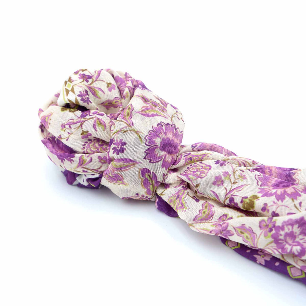 Foulard Gaëlle parme, MISE AU GREEN
