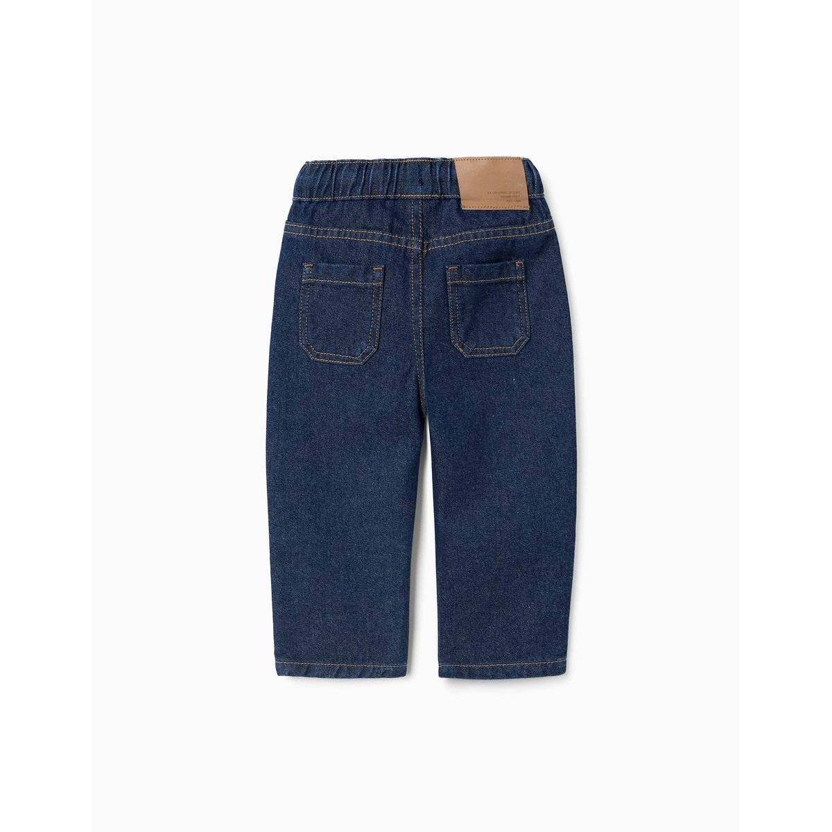 Pantalon en jean baggy avec cordon de serrage bleu foncé, ZIPPY