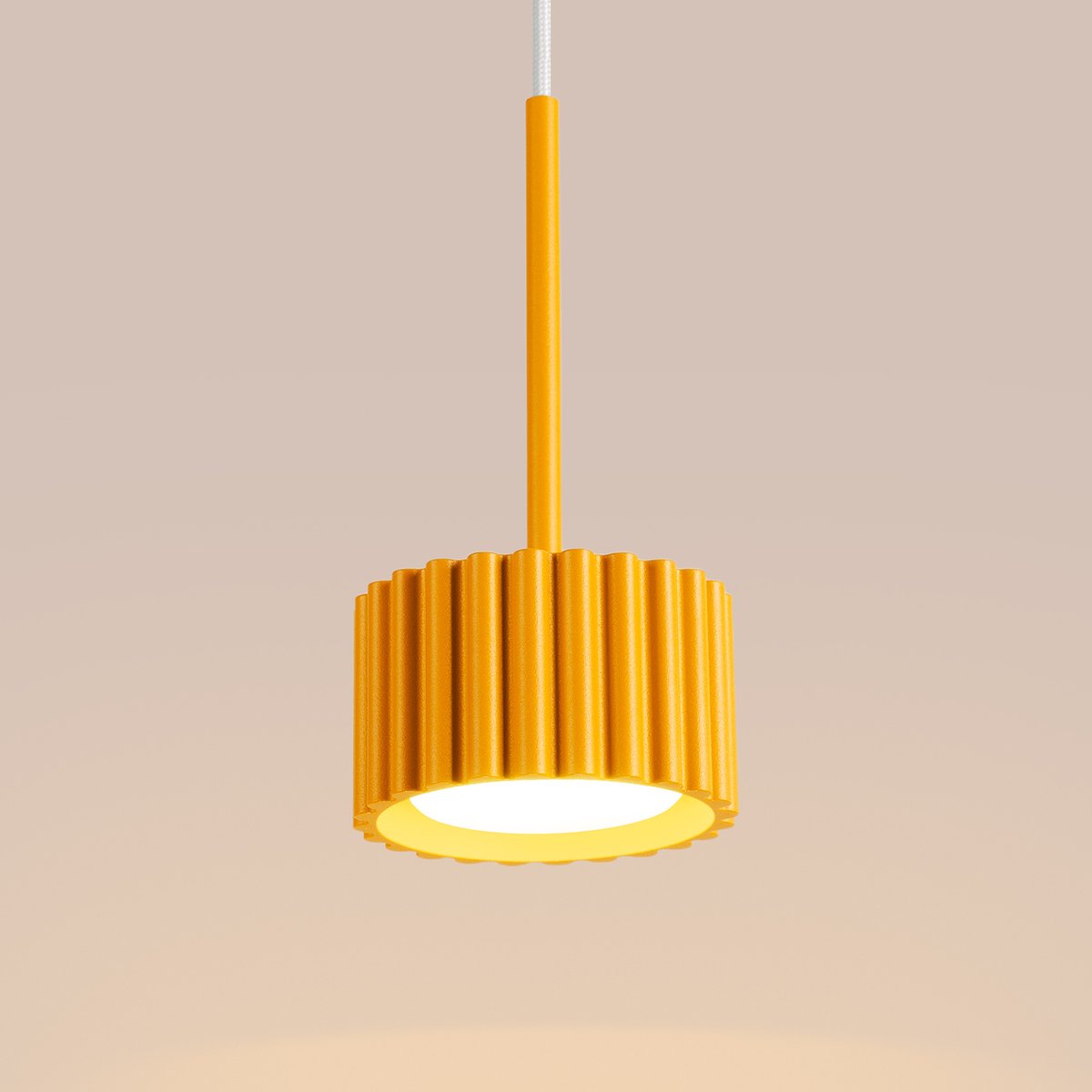 Suspension Aluminium Jaune Gx53 1 AURA jaune, EDEN