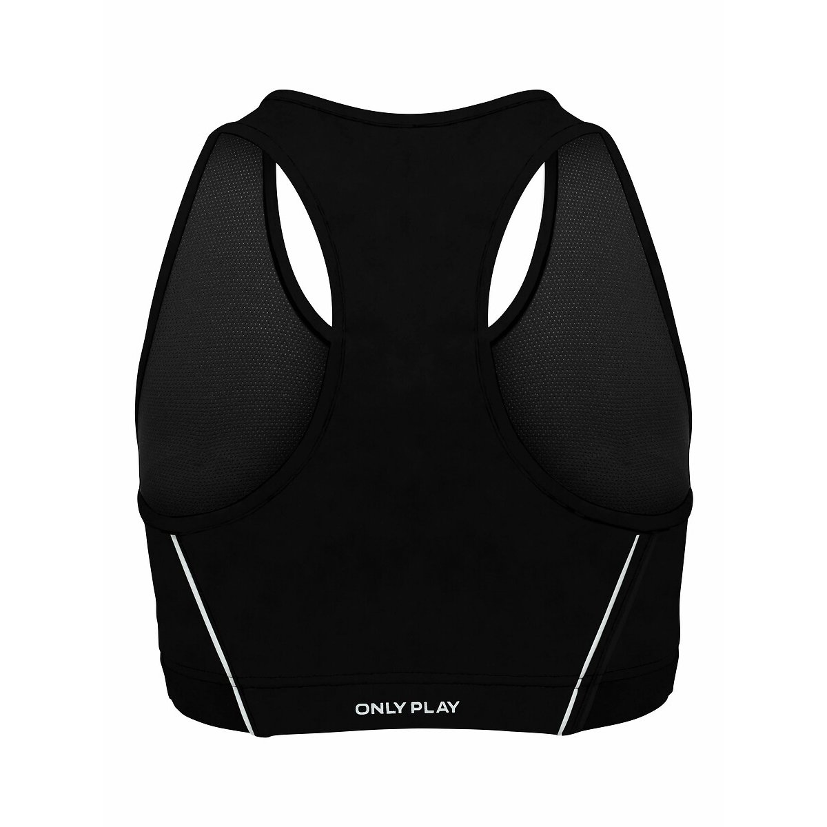 Brassiere sportiva con zip Daisy nero , ONLY PLAY