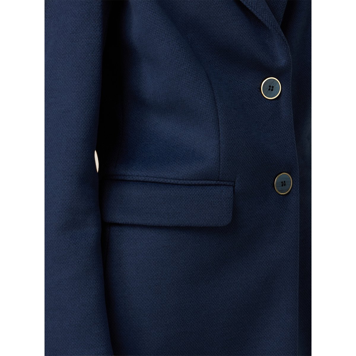 Single-breasted coat with pockets bleu, OLTRE