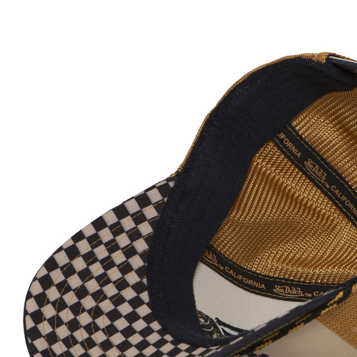 Casquette Trucker S-CURVED beige/noir/moutarde, VON DUTCH