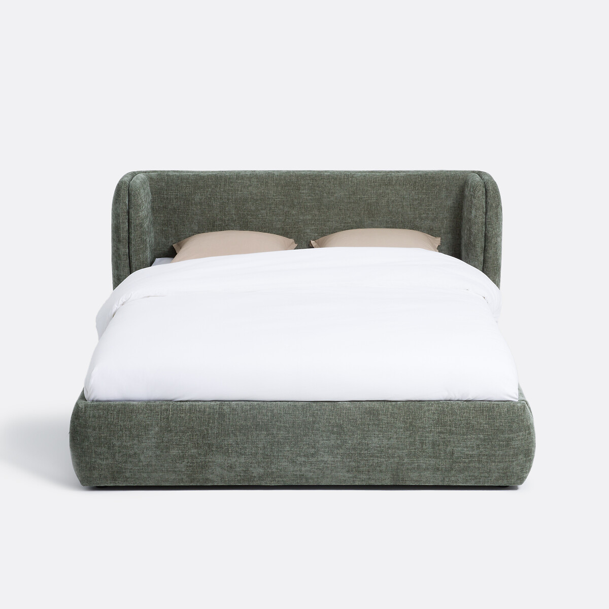 Gestoffeerd bed met bedbodem, Meridiano donkergroen, LA REDOUTE INTERIEURS