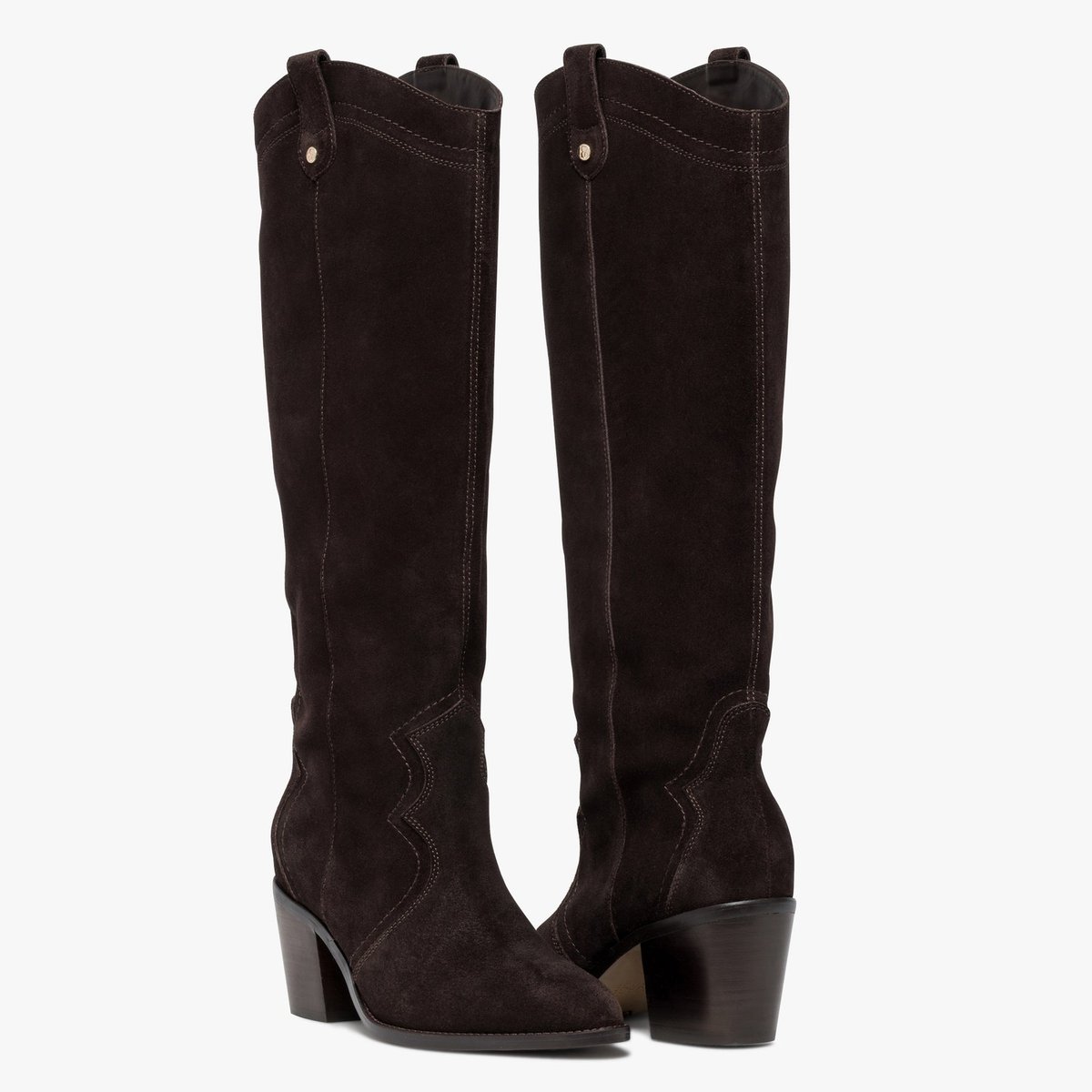 Botte À Talon en cuir MAELIS marron chocolat, BOCAGE