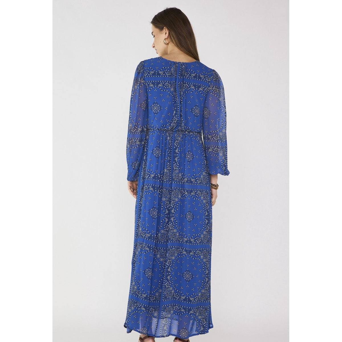 Robe à imprimé cachemire BLANDINE lavande, Maison 123