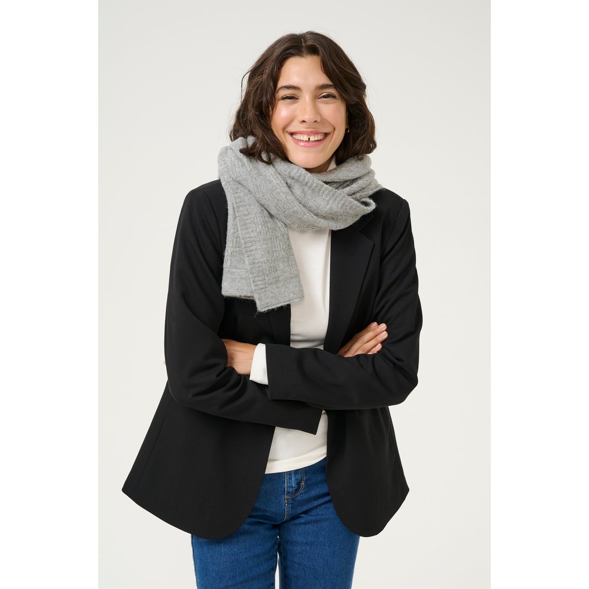 Scarf gris grey melange, KAFFE