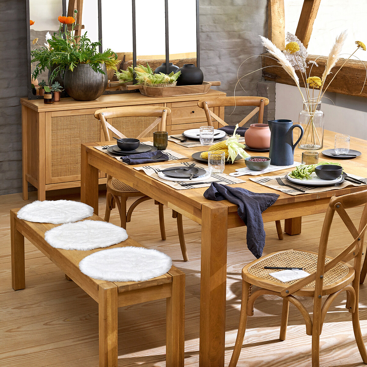 Adelita Oak Bench oak, LA REDOUTE INTERIEURS