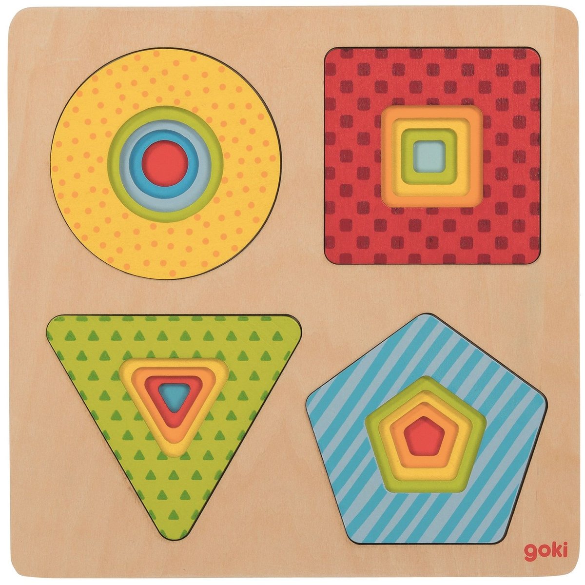 Puzzle à formes beige, GOKI