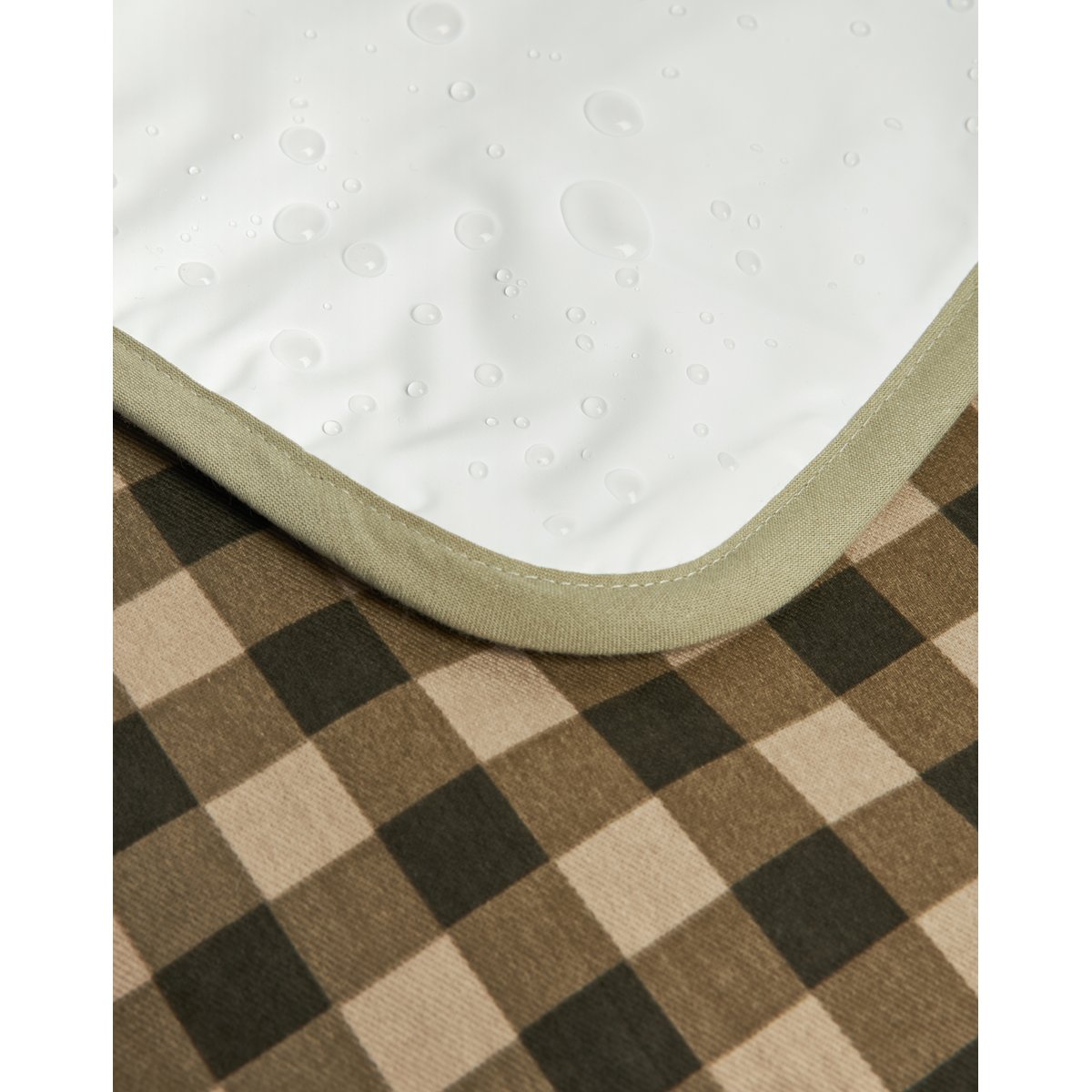 Tapis à langer imperméable HYDE PARK vert vichy, NOBODINOZ