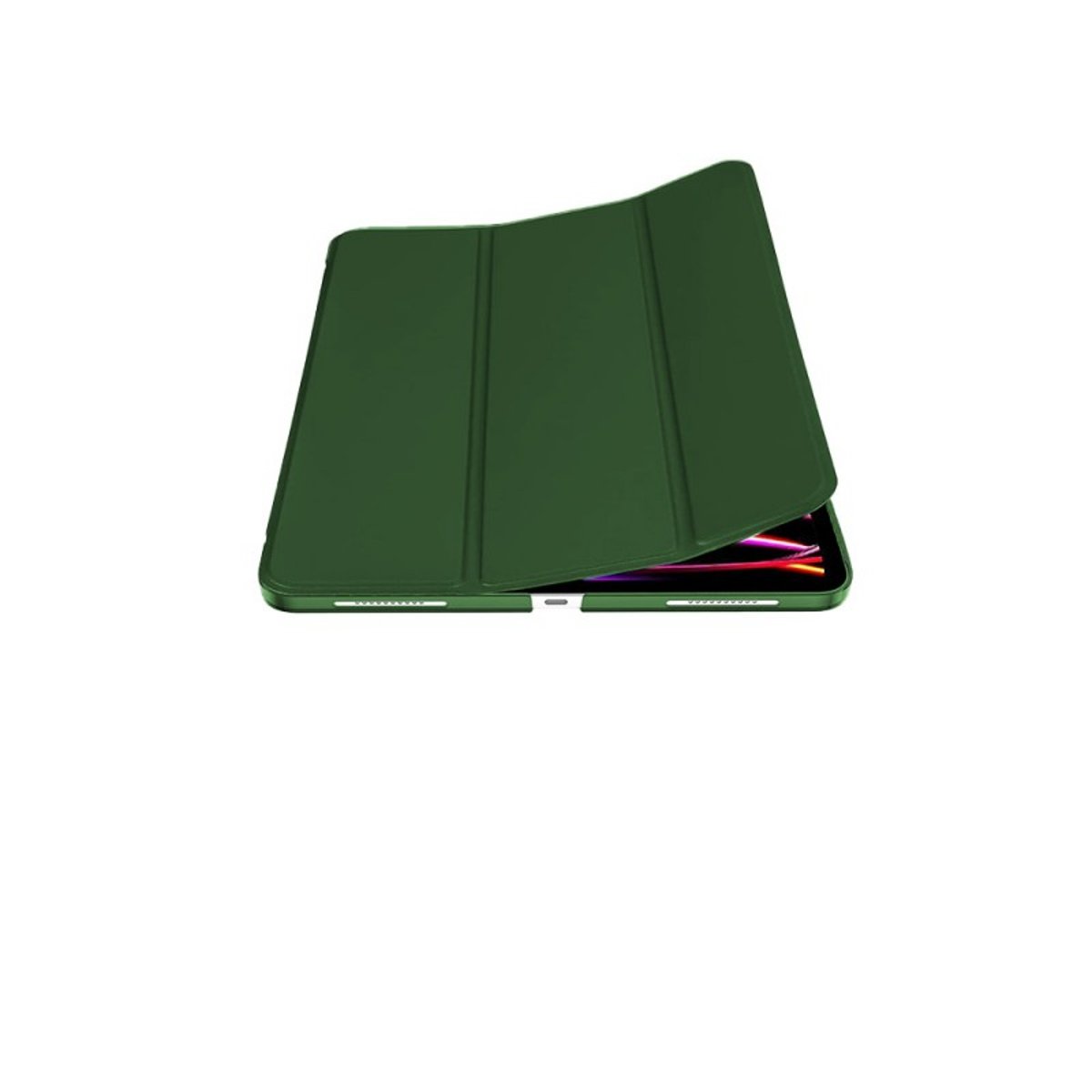 Etui Smart Cover à rabat avec support pour iPad Pro 12.9" (2018/2020/2021) vert sapin, EVETANE