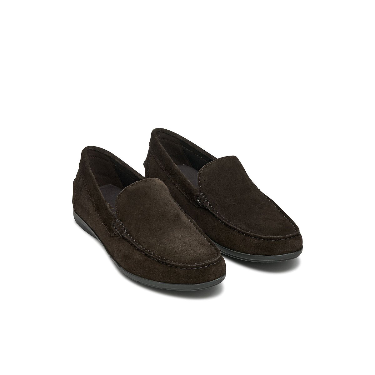 Mocassins en cuir suédé Siron marron foncé, GEOX