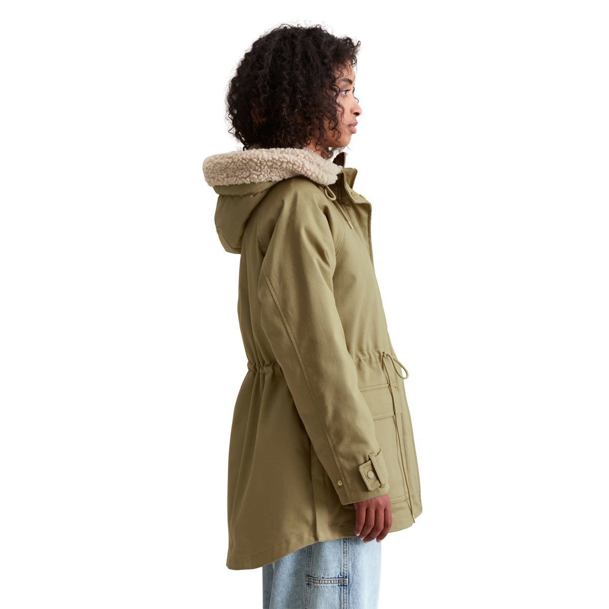 Veste outdoor oversize en sergé de coton bio stretch vert, MARC O’POLO DENIM