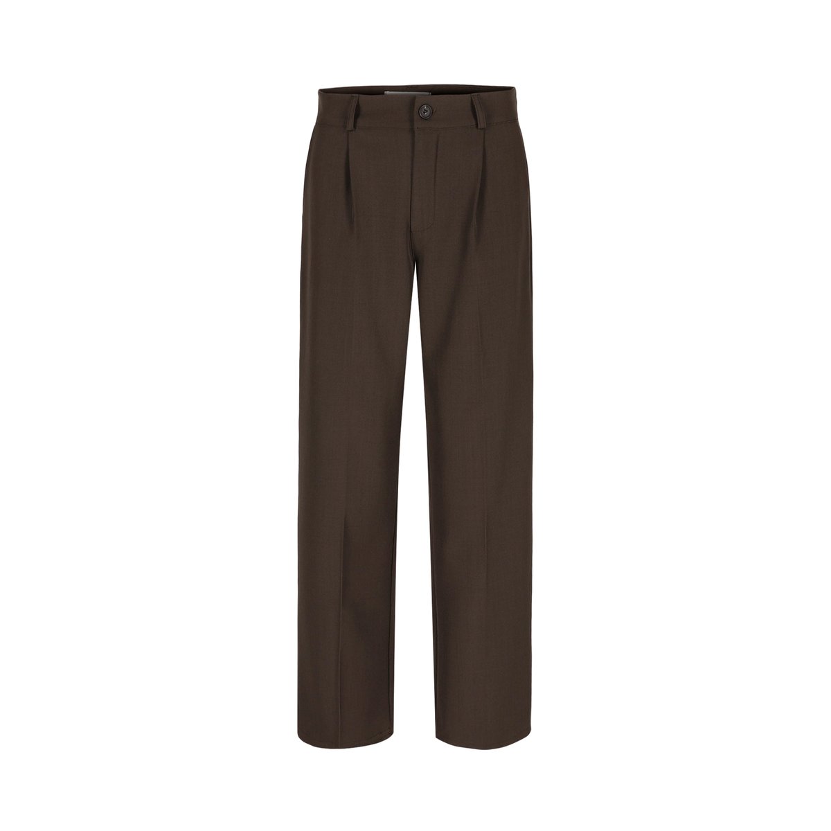Pantalon tailleur fluide brun fonce chocolate, LOLALIZA