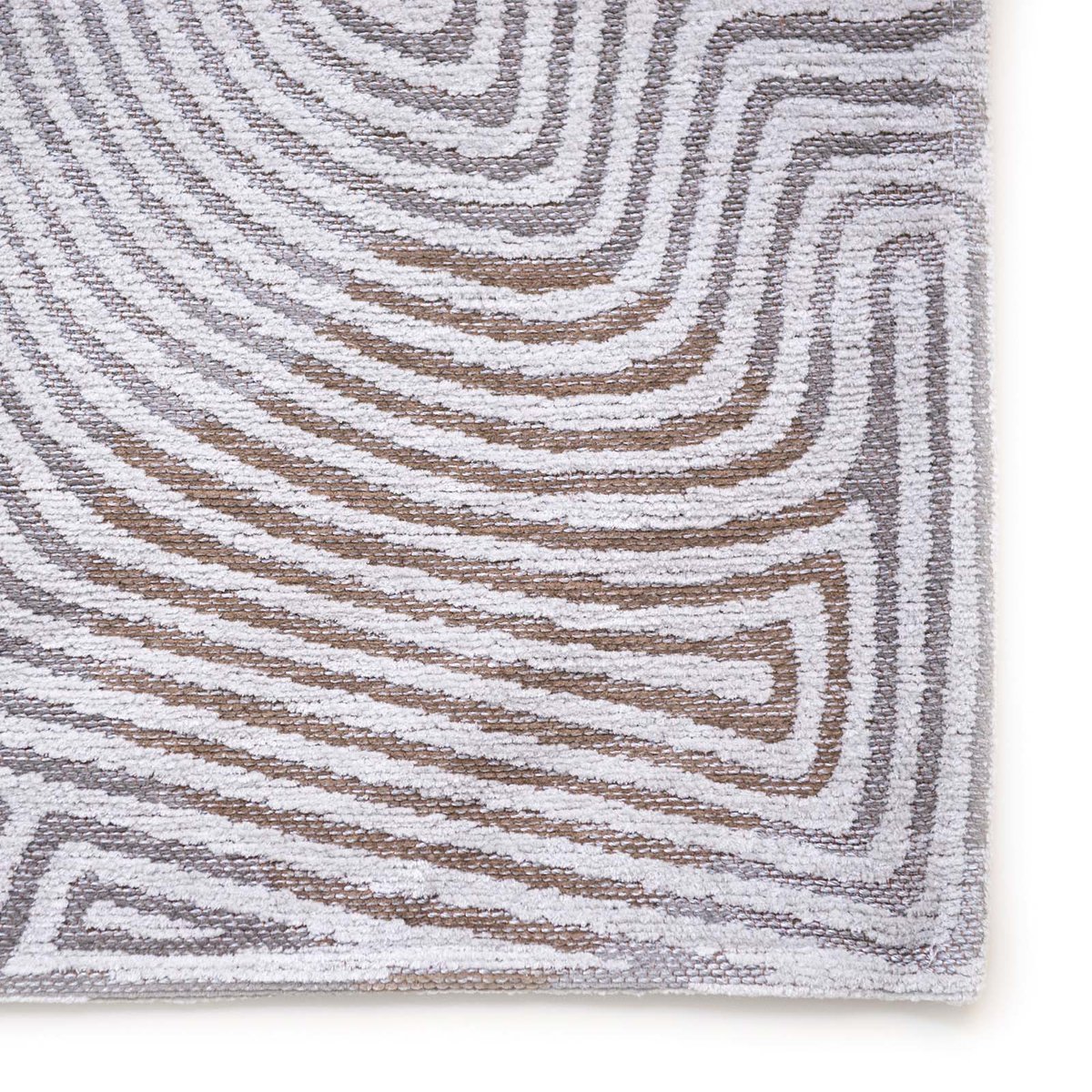 Tapis intérieur/extérieur tissé plat WHITE HORIZON gris, NOVATREND